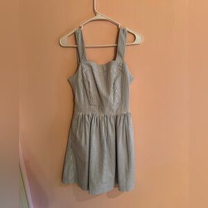 J. Crew Blue Striped Mini Dress with Bow